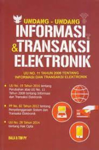 Image of Undang-undang informasi dan transaksi elektronik